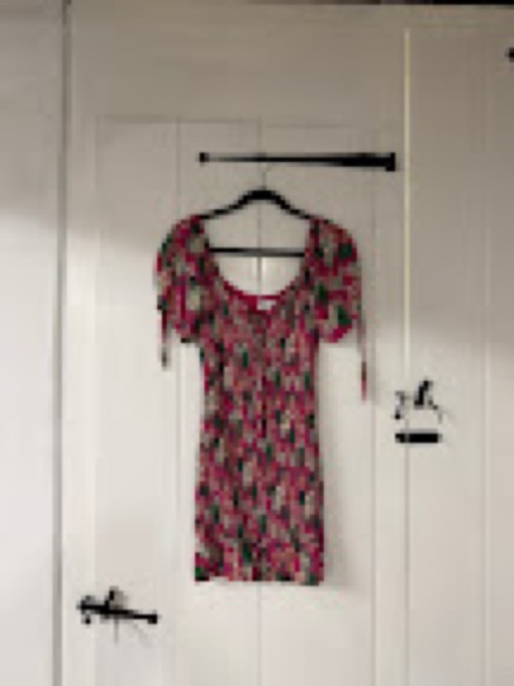Lost + Wander Pink Floral Puff-Sleeve Mini Dress